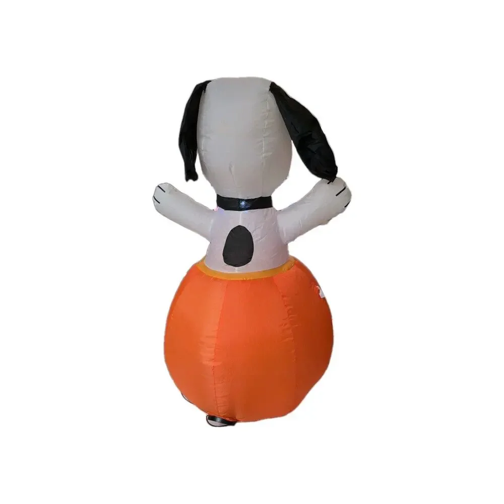 Gemmy Airblown Inflatable Snoopy In Pumpkin w/Woodstock Peanuts, 3 ft Tall, Mult
